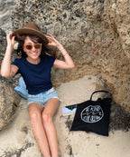 *NEW* Organic Tote Bag (Sky Blue & Black)