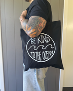 *NEW* Organic Tote Bag (Sky Blue & Black)